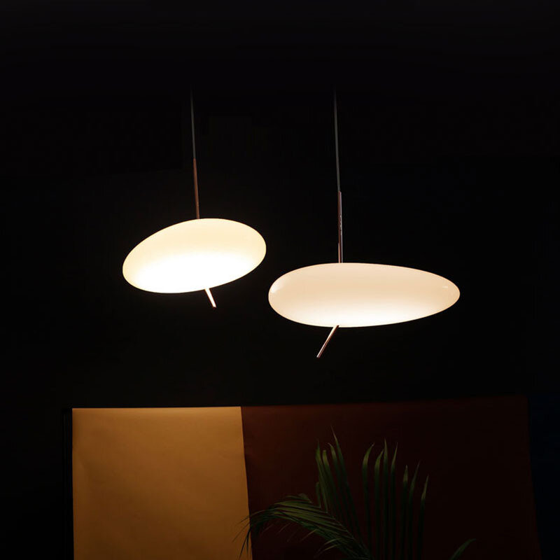 Acylic brukowiec Design wisiorek LED Light do sypialni/salonu Nordic Touch Dim lampa wisząca Home Indoor wisząca lampa