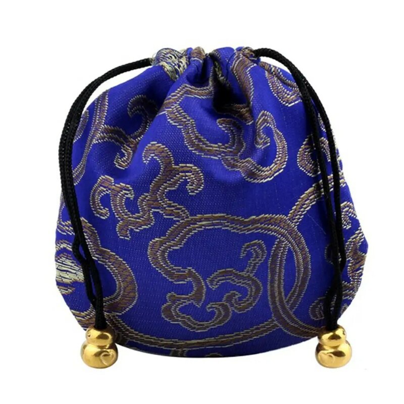 Creative Storage New Silk Jewelry Pouch Embroidery Handbags Sachet Auspicious Cloud Drawstring Lucky Bag Wedding Favors Gift