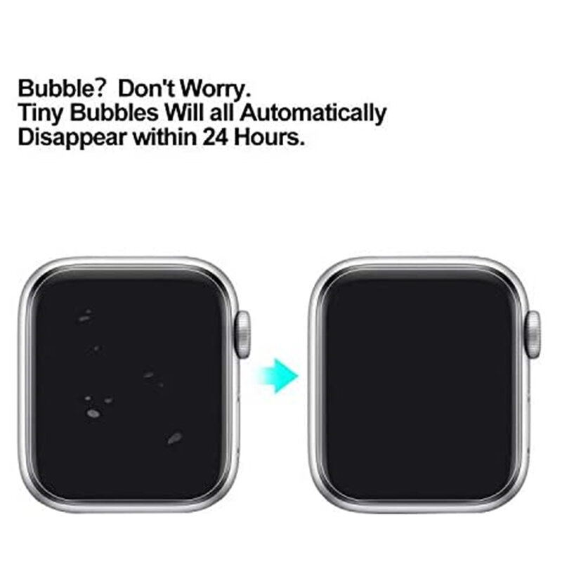 Paquete de 6 protectores de pantalla para Apple Watch 8, 7, 6, SE, 5, 40mm, 44mm, 45mm, carcasa sin burbujas, HD, transparente, iWatch 3, película Flexible de TPU