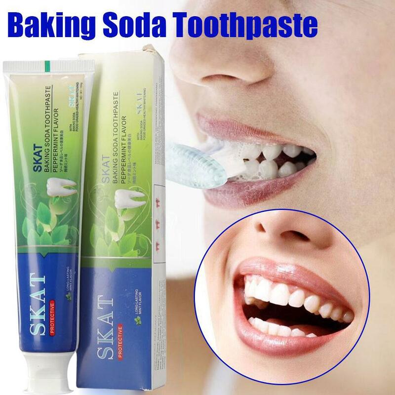 Baking Soda Toothpaste Food-Grade Double Whitening Stain Toothpaste Flavor Natural Ingredient Fruit Removal Whitening W7N0