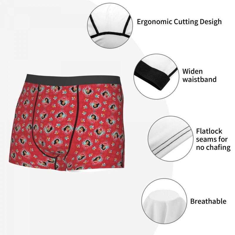 Disney Elena Of Avalor Inspirational Boxer Shorts For Men 3D Print Anime Adventure Underwear Panties Briefs Soft Underpants