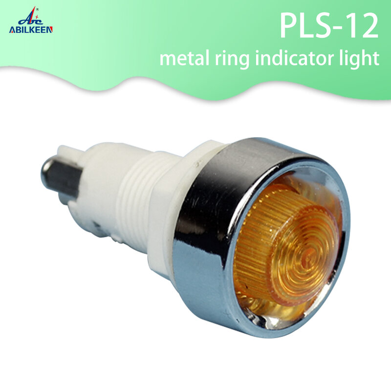 Rode Knop Metalen Ring Lampje 12V 24V 220V 380V Pilot Light 220V 110V 12V/24V Panel Mounting Neon Indicator Rood Groen