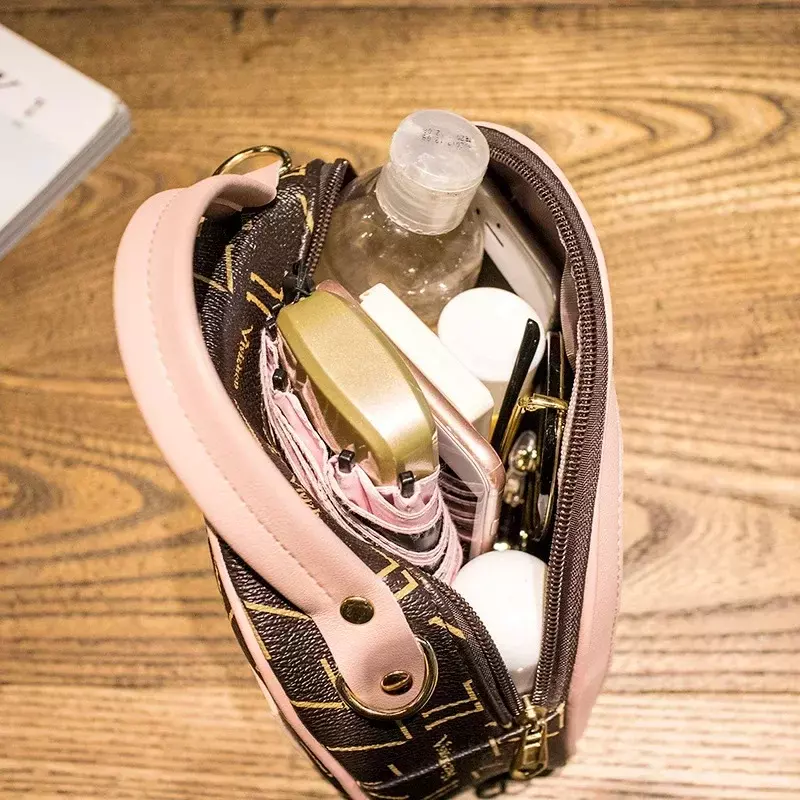 KLY01 borsa da donna nuova rete Hot Style Bee decorativa mezza borsa rotonda lettera stampata borsa a tracolla singola