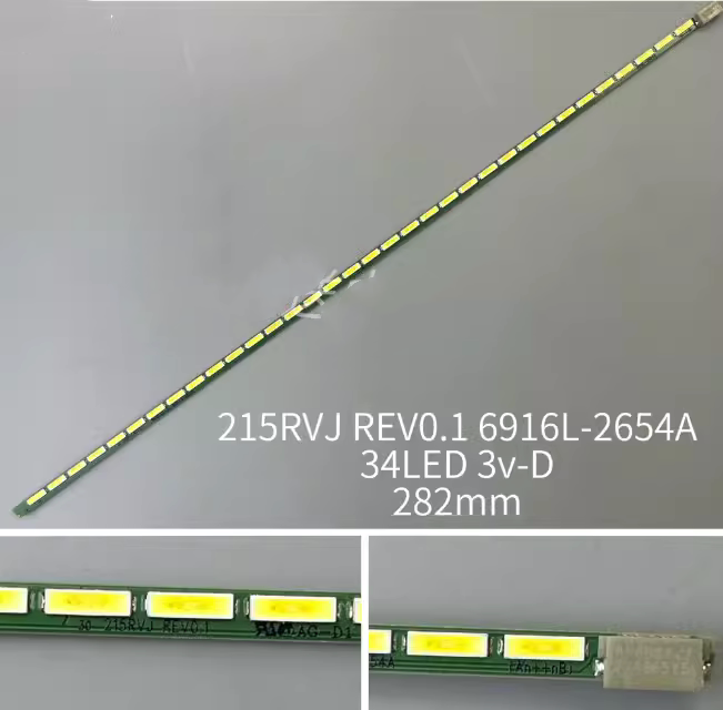 แถบไฟแบล็คไลท์ LED สำหรับ215RVJ REV0.1 34LED REV0.6 6916L-1968A 34LED 282มม.