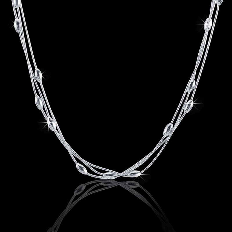 925 Sterling Silber Charms Perlen Halskette für Frauen Luxus Mode Party Hochzeit Accessoires Schmuck Weihnachts geschenke