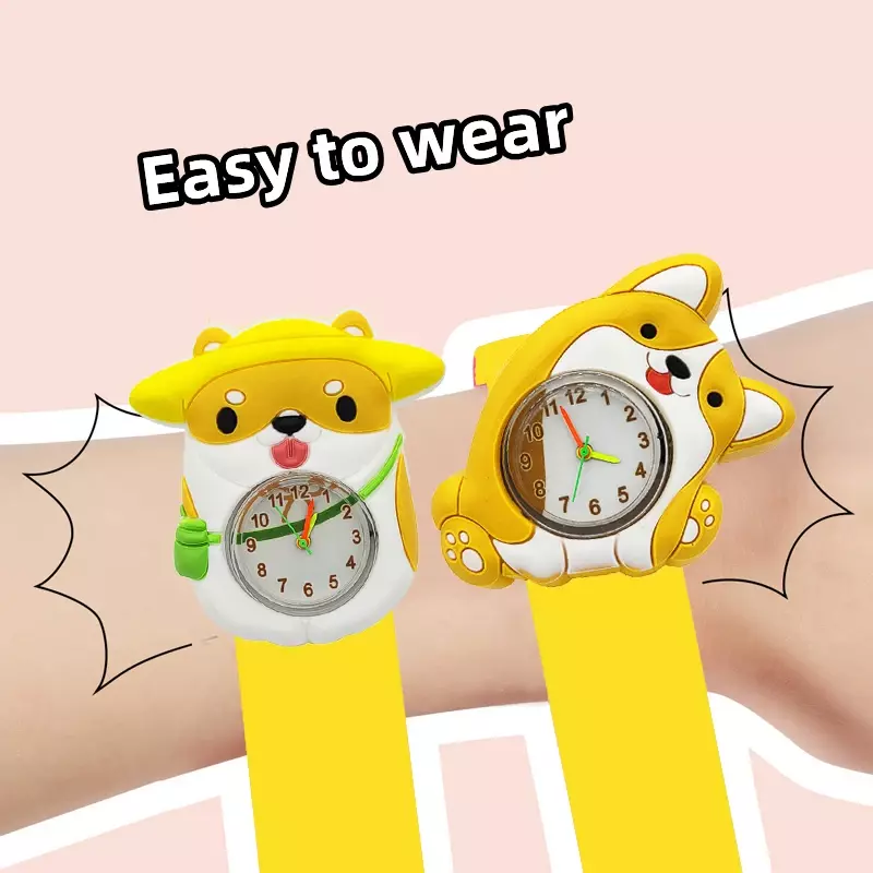 นาฬิกาของเล่นเด็กลายเสือ/สิงโตสัตว์ Jam Tangan Digital การ์ตูนสำหรับเด็กผู้ชายนาฬิกานักเรียนของขวัญคริสต์มาส