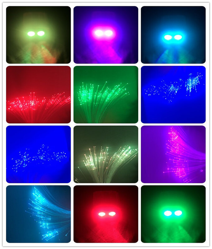 Pencahayaan Optik Aplikasi Pintar Mesin Serat Berkelip Kabel Kontrol Musik RF Efek Berbintang Langit-langit Kepala Ganda Lampu Ruang Mobil Baru