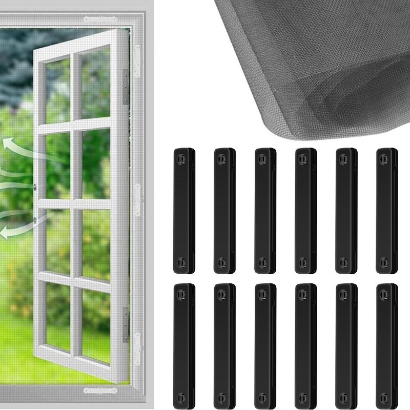 22 clipe de tela da janela mágica dos pces, ímãs para a tela de mosquitoe, ímãs permanentes para a mosca, tela da janela, proteção do inseto