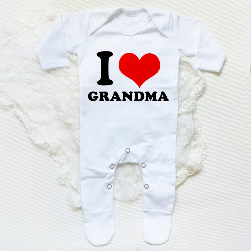 Kocham Papa Mama Baby babygross piżama niemowlęca przybycie do domu strój Newbron prezent na przyjęcie bociankowe chłopiec dziewczynka śliczny kombinezon niemowlę biały Romper