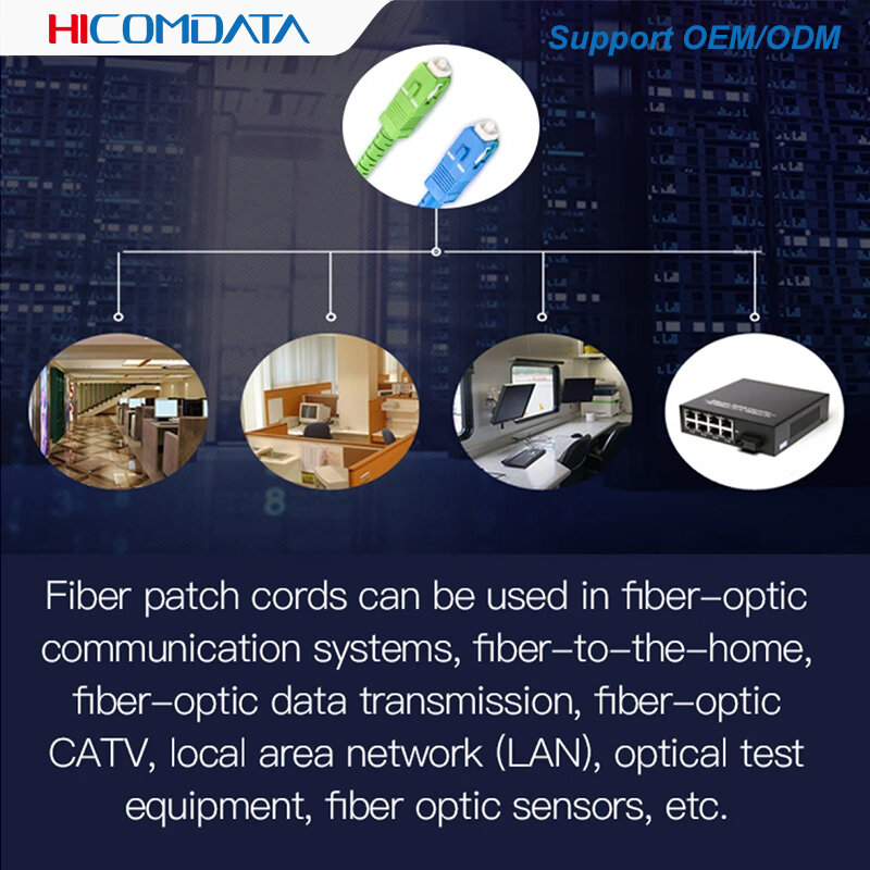 SC/APC-LC/UPC 3M simples único modo fibra óptica cabo remendo SC-LC 2.0mm 3.0mm FTTH fibra cabo remendo 1M 3M 5M 10M