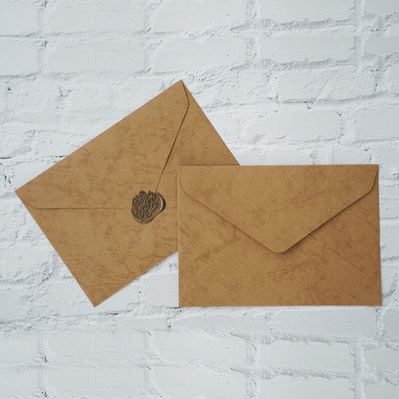 封筒や招待状用の小さな紙,50またはピース/ロット枚のテクスチャ封筒,学生向けのイニシャルや招待状へのギフトのアイデア