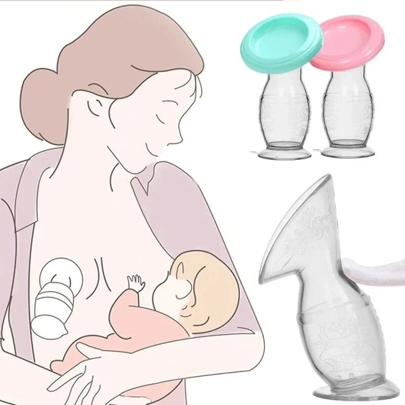 Parceiro manual da bomba do peito para a alimentação do bebê, coletor do peito, correção automática, bombas do silicone do leite, PP BPA livram
