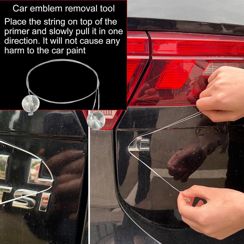 Car Surface Logo Remover Kit Logo Plate Line Remover Emblem Remover Car Emblem Removal Kit With No-Scratch Pry Tool For