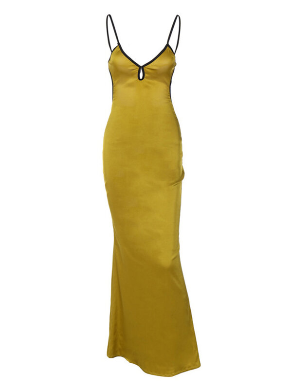 Bez rękawów bez pleców, patchworkowa sznurowany elegancki seksowny sukienka na studniówkę Maxi 2023 damski modny strój impreza na plaży