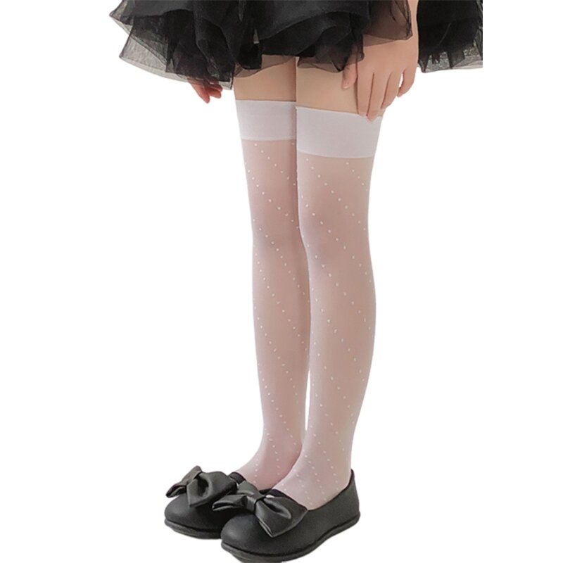 Breathable Mesh Stockings for Girl School Child Over the Knee Socks Stretchy Stockings for Summer Spring Dresses Socks