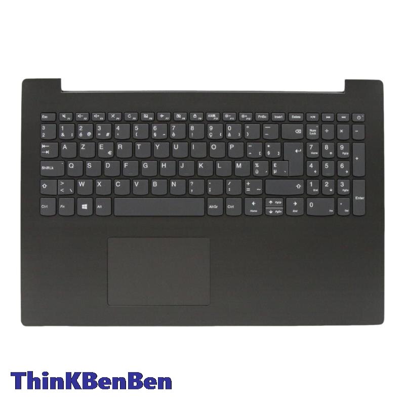 PunBelgian Keyboard Iron Gray Palmrest Shell Cover, Majuscule, Lenovo Emergency, Apad 330, 15 Accomplir Laptop, 5CB0R46924