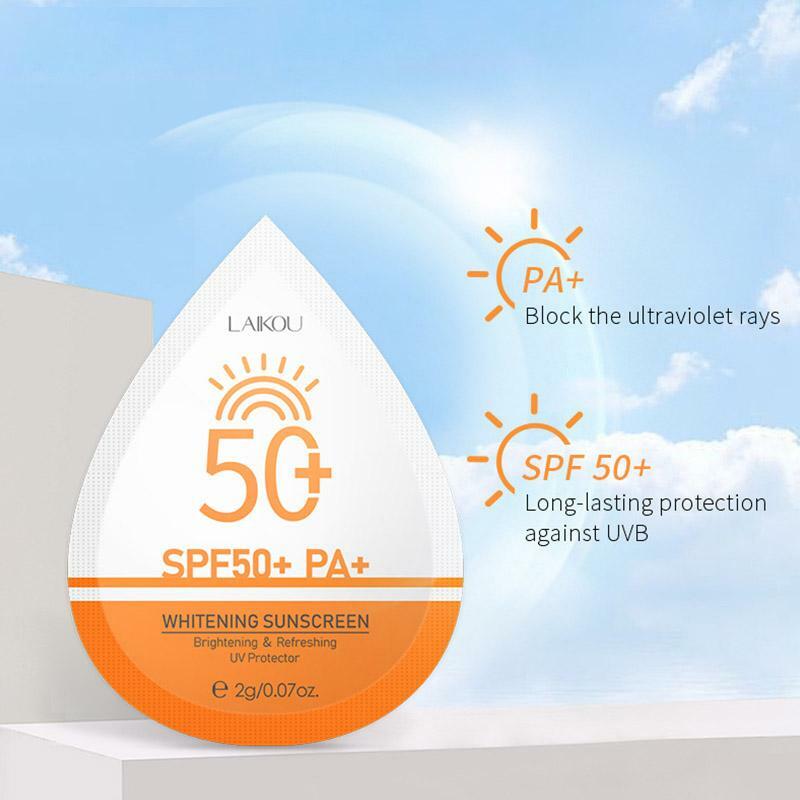 5pcs Moisturising Sunscreen SPF50+ UV Protective Whitening Cream，form Protective Film Anti-sun For Skincare,non-greasy Makeup