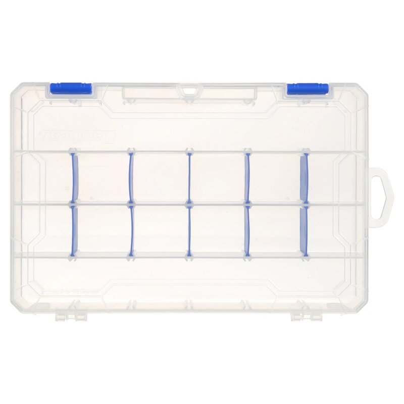 Flambeau-fishing tackle box, caixa de equipamento de pesca, 24 compartimentos, 6 pack, clear, 11 polegadas, 4007