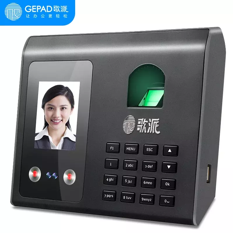Mesin kehadiran pengenalan wajah, mesin absensi profesional biometrik RMQ-331 waktu kehadiran