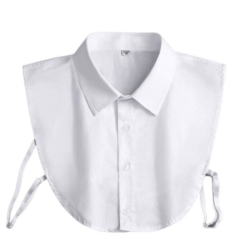 Męska formalna odpinana bluzka Dickey do biura prosta jednokolorowa zapinana na guziki z imitacją kołnierzyka biznesowa klapa