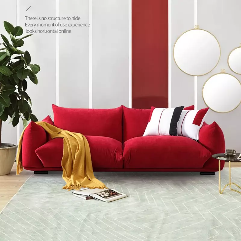Modern Minimalist Fabric Sofa Soft Decoration Designer Recommends Small Apartment American Net Red Living Room Furniture