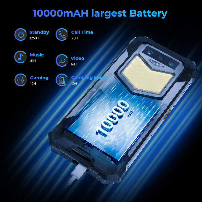 Oukitel wp26 robustes Smartphone Handy 10000mah 8GB, 256GB 48MP 20MP Nacht kamera Handy Phonemtk p90