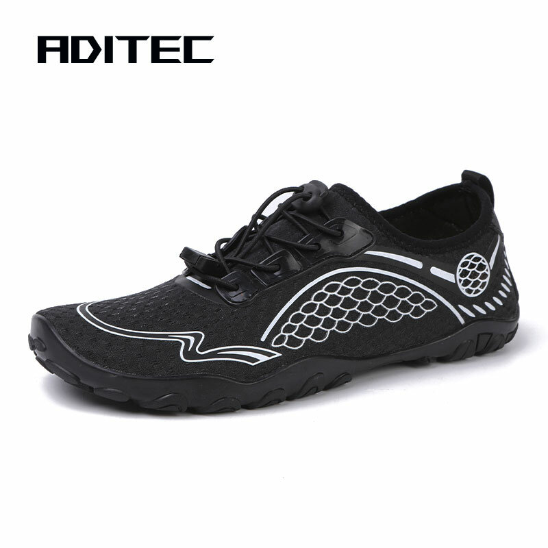 Adite Non-slip beach sneakers Vadear sapatos de secagem rápida Tênis ao ar livre Confortáveis sapatos de natação respirável para homens e mulheres