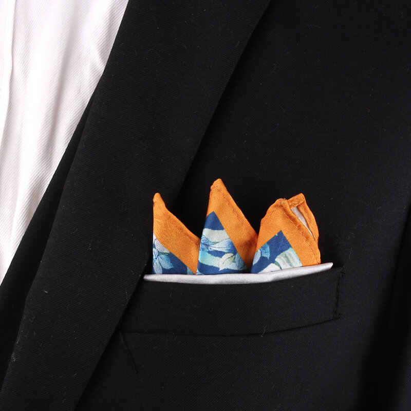 男性と女性のための正方形のポケット,花柄,ハンカチ,柔らかい正方形のスカーフ