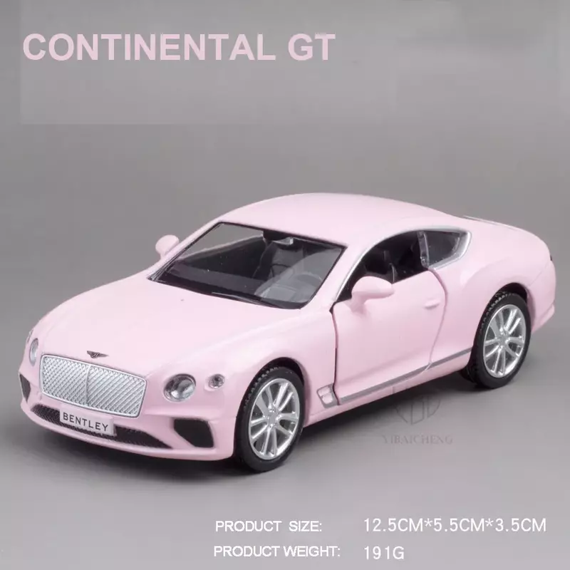 1/36 Pink Series Alloy Diecast Car Model Toys Sports Simulation Automobile Cake Decorations Children's Girl Boy Toys Kids Gifts