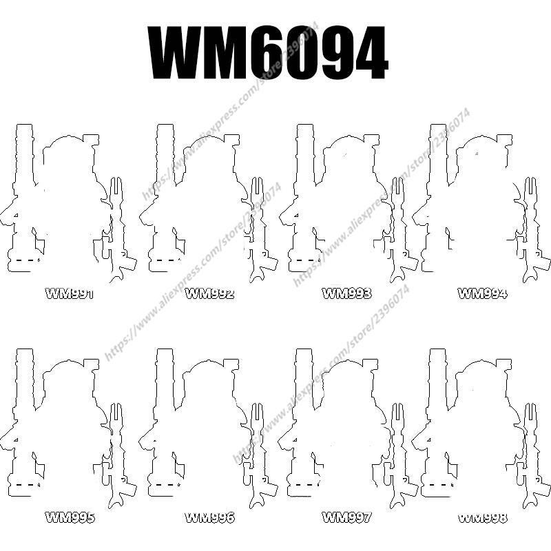 Figuras de acción WM6094, accesorios de película, bloques de construcción, juguetes, WM991, WM992, WM993, WM994, WM995, WM996, WM997, WM998