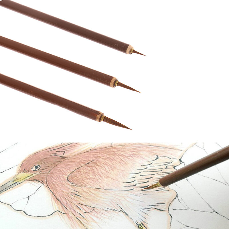 Кисть для рисования Волками, ручка с крючком для линии, Китайская каллиграфия, рисование маслом