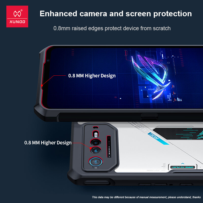 Pour Asus ROG Phone 6 Pro, Xundd coque antichoc pour Asus ROG Phone 5 5s 6 Pro Ultimate Case Transparent Phone Cover Funda