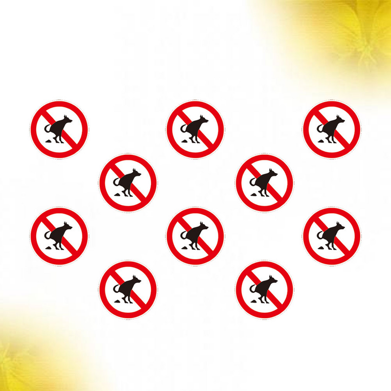 Sign No Dog Sticker Poop Pet Pooping Signs Yard Decal Warning Peeing Pee Waste Lawn Funny Pets Window Allowed Car Dogs Business