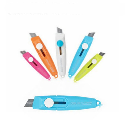 Deli 2020 multicolorido mini portátil faca de corte de papel lâmina de barbear escritório artigos de papelaria corte suprimentos