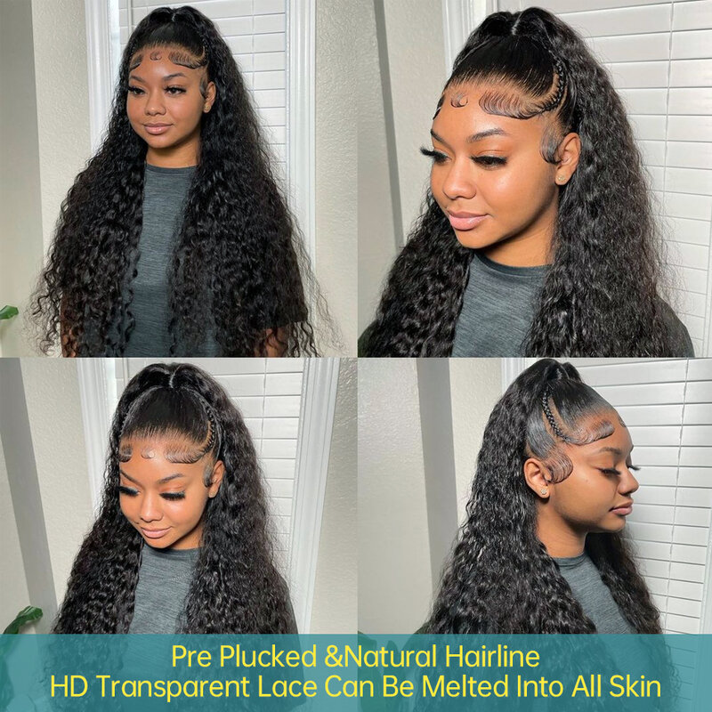 200 плотность HD 13X6 прозрачные глубокие волнистые вьющиеся человеческие волосы на сетке передний al парик 30 34 дюйма 13X 4 на сетке передние парики из человеческих волос