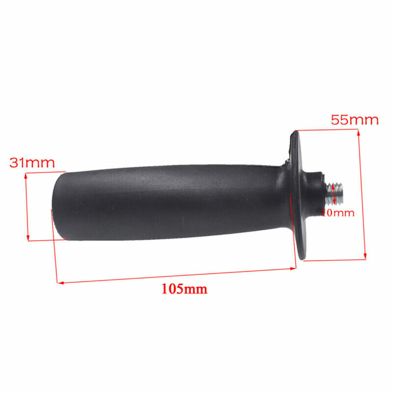 M8/M10/M12/M14 8mm/10mm/12mm/14mm maniglia smerigliatrice angolare filetto di plastica maniglia laterale ausiliaria per smerigliatrice angolare nero