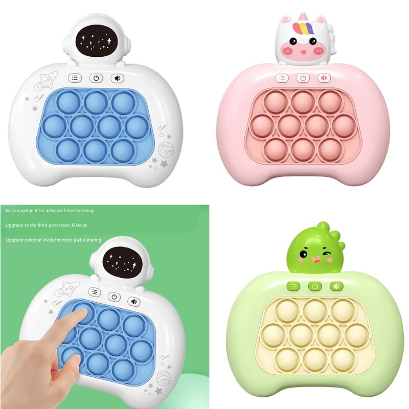 Handheld Gaming Console Toy with 200 Levels Brain Exercising Poppuzzle Toy Fun Challenging Puzzle Game Family Party Toy