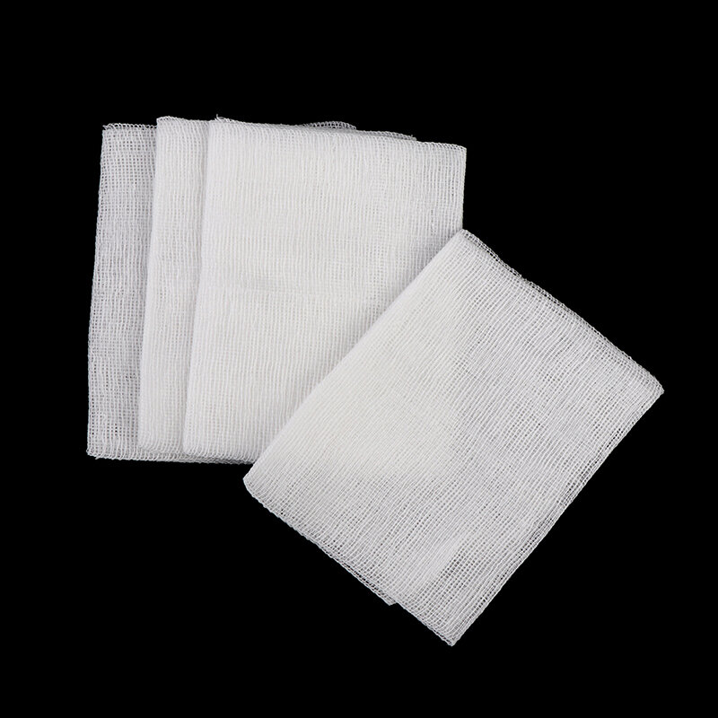 Kit de primeros auxilios de algodón con almohadilla de gasa, vendaje estéril impermeable para heridas, 10 unids/lote por paquete