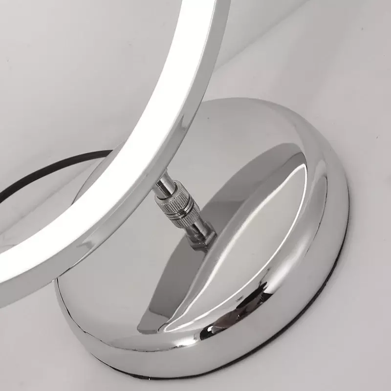 Lampada da tavolo decorativa anello circolare minimalista soggiorno camera da letto tavolo da studio Nordic semplice luce notturna Decor lampada da scrivania a Led rotonda
