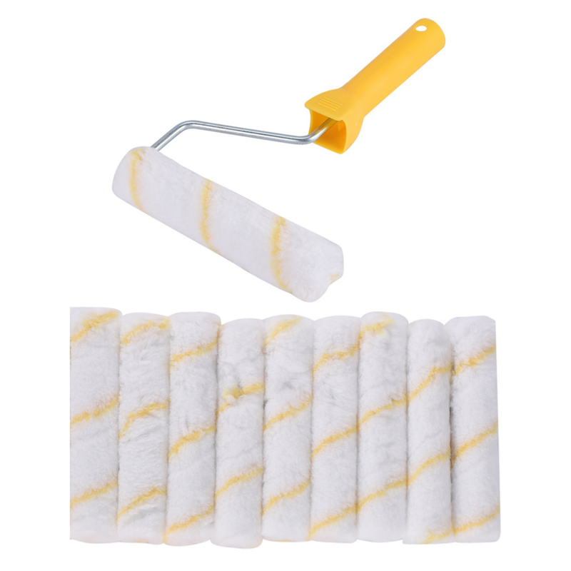 11 Piece 6 Inch Foam Roller Brushes Kit Paint Roller Refills Paint Roller Covers Home Repair Paint Roller Kits