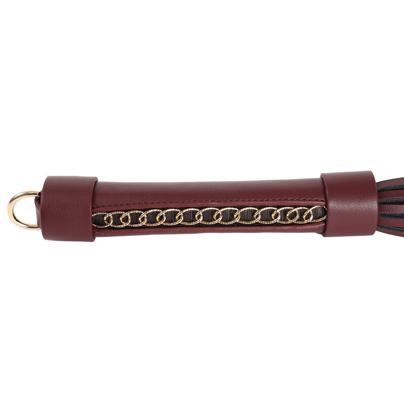 52CM PU Leather Horse Whip,Handmade Suede Flogger Bull Whip Cowhide Horse Riding Whip