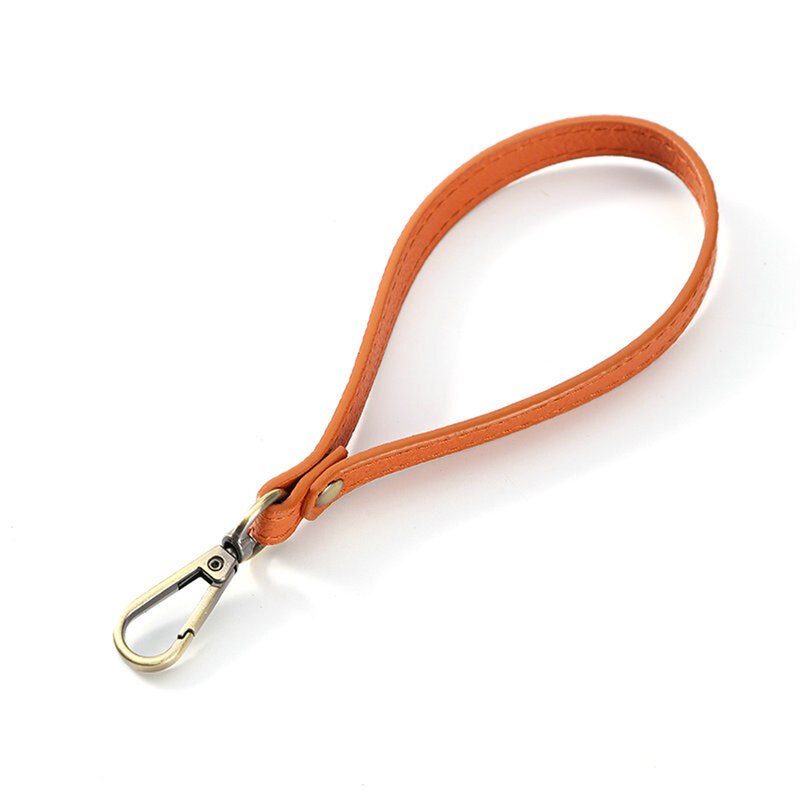 Tas pergelangan tangan PU buatan wanita, 20x1.2cm dompet sabuk pengganti warna Solid tali tas tangan