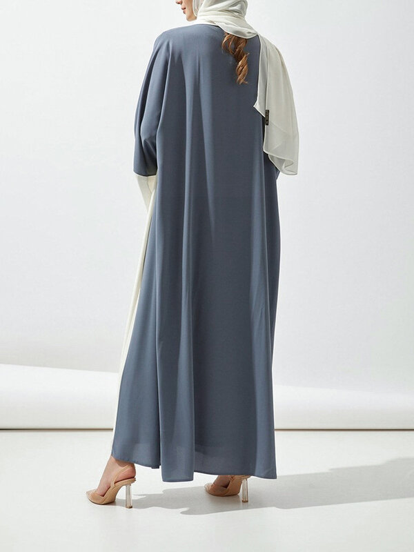 Dubai Abaya Patchwork Cardigan Middle East Toga Dubai Caftan Dresses for Women Turkish Tunic Muslim Coat Turkey Fashion Clothes
