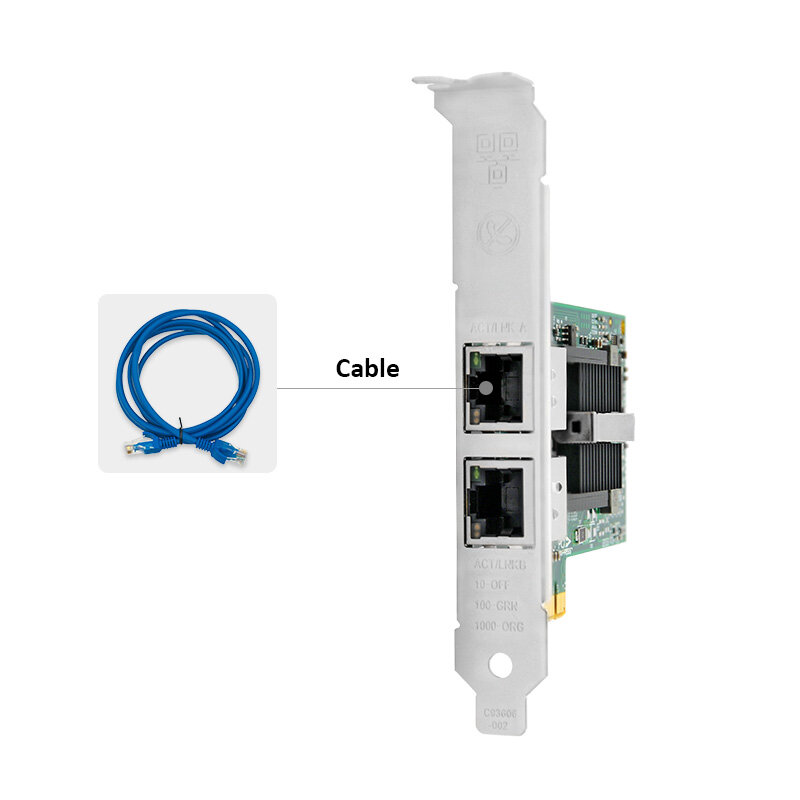 LR-LINK-tarjeta Ethernet Gigabit 9202PT, adaptador de red pci-express x1, puerto Dual, tarjeta Lan RJ45, PC Intel 82575