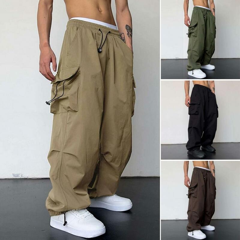 Harajuku pantaloni da paracadute Cargo oversize da uomo Streetwear Vintage Hip Hop pantaloni da jogging a gamba larga pantaloni sportivi Casual larghi Techwear