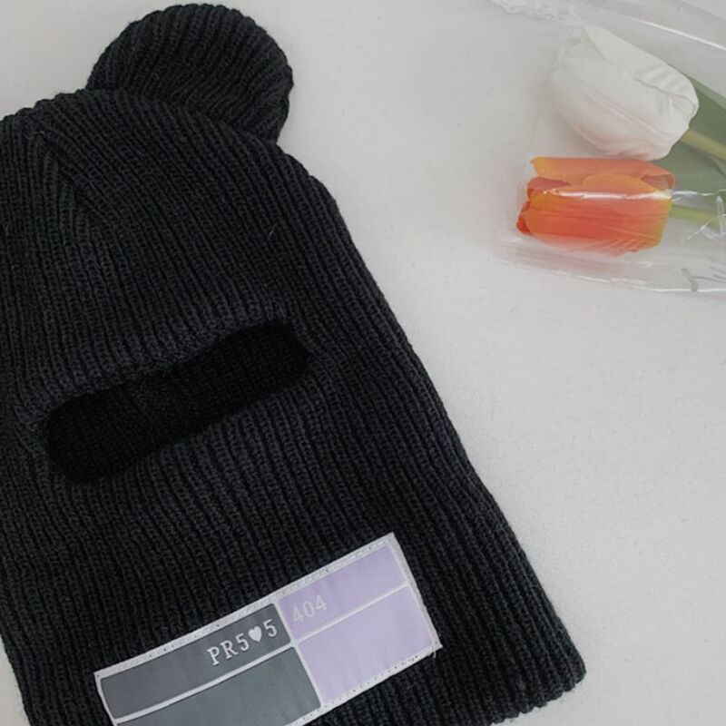 Odporne na zimno wielofunkcyjna sztuczna wełna kominiarka czapka robiona na drutach maska narciarska Beanie