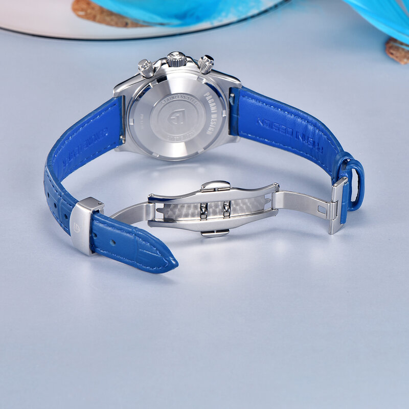 PAGANI Design Iced Out Diamonds 36mm Quartz Watch for Women Sapphire 100m Waterproof Chronograph Relogio Feminino Womens Watches
