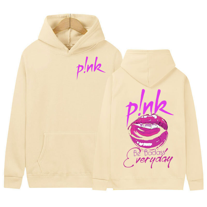 P!Nk Pink penyanyi musim panas Karnaval 2024 tur Hoodie pria wanita Retro lengan panjang Fashion Sweatshirt kasual Hip Hop Pullover Hoodie