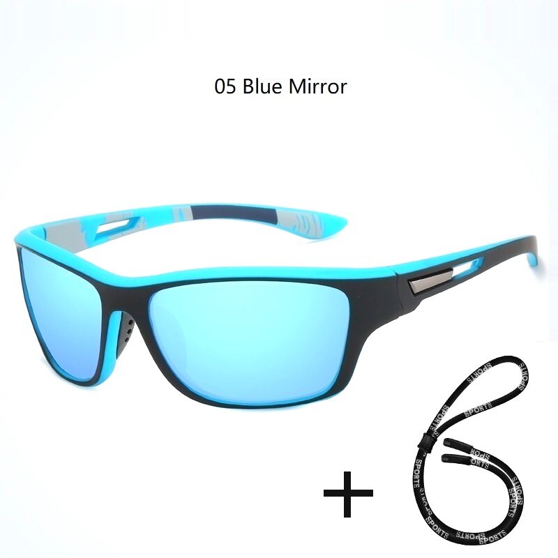 Luksusowy okulary sportowe polaryzacyjne z łańcuszkiem dla mężczyzn kobiet wędkarskie antyodblaskowe okulary przeciwsłoneczne marki designerskie okulary UV400