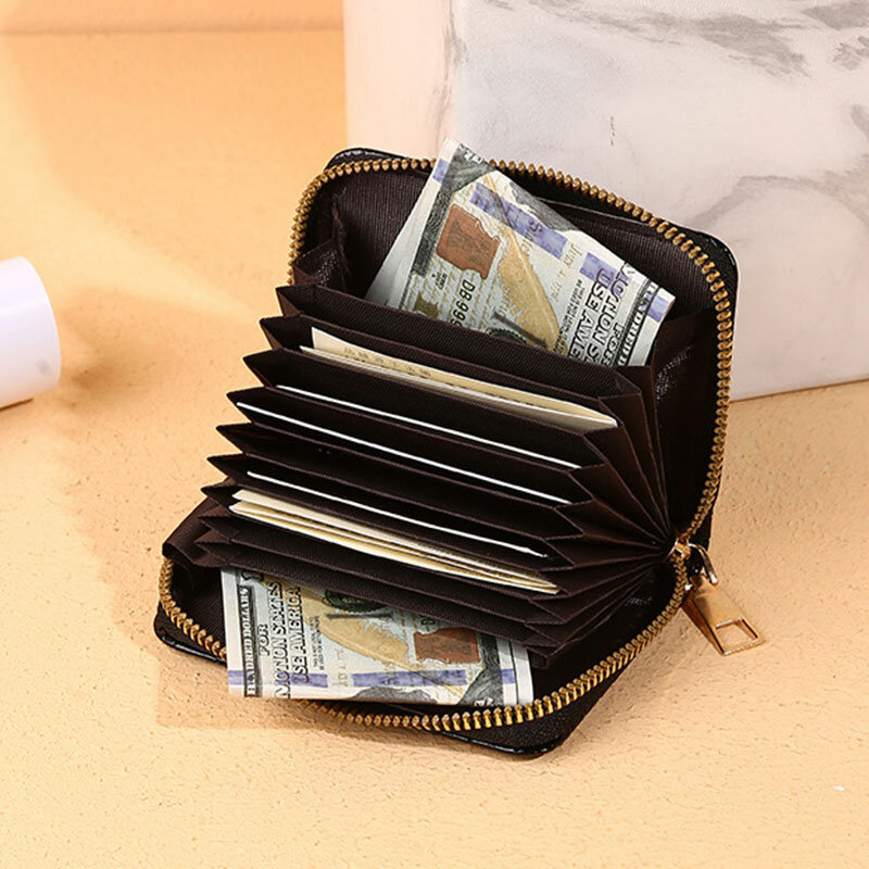 อวัยวะสไตล์ซิปกระเป๋าผู้หญิงรูปแบบจระเข้กระเป๋าสตางค์ Multi-Card เอกสารแพคเกจ Mini Multi-ฟังก์ชั่น Lady